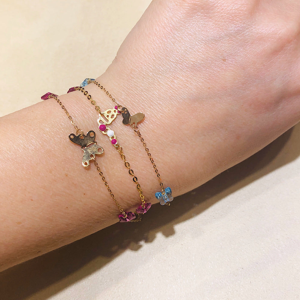 10Kt Yellow Gold Butterfly Bracelet