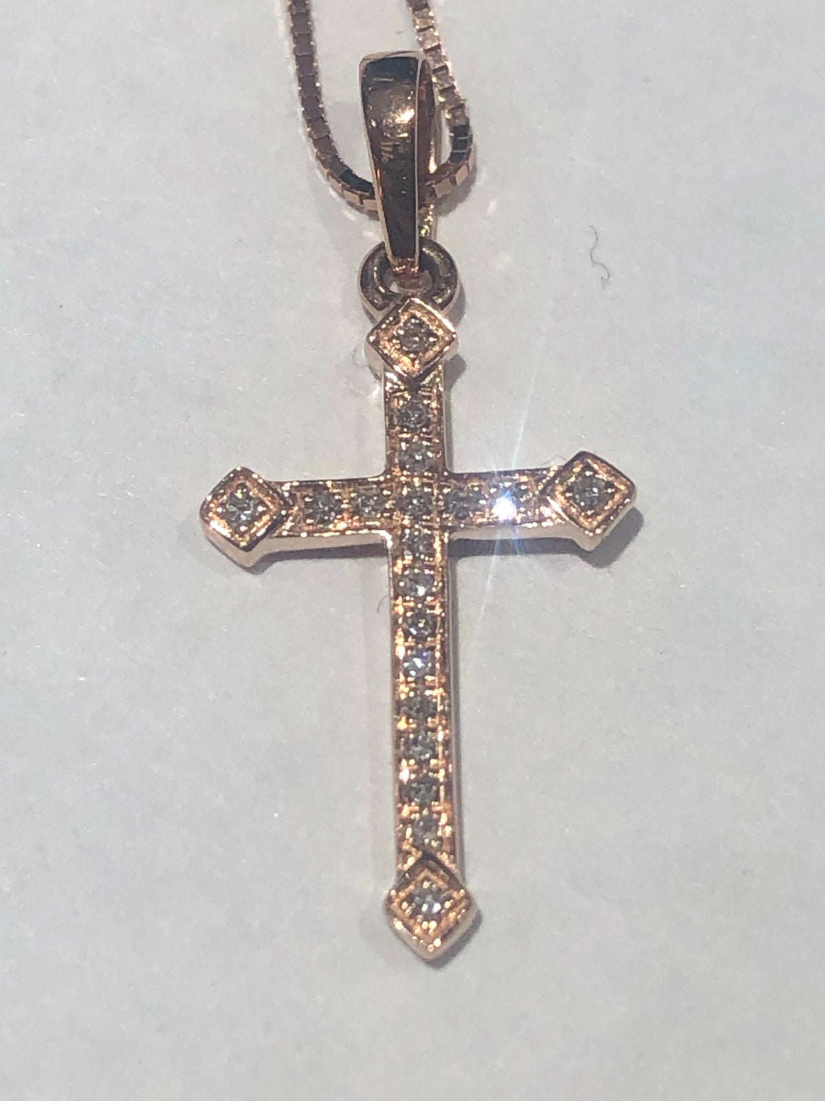 0.04 Ctw Diamond Cross Pendant