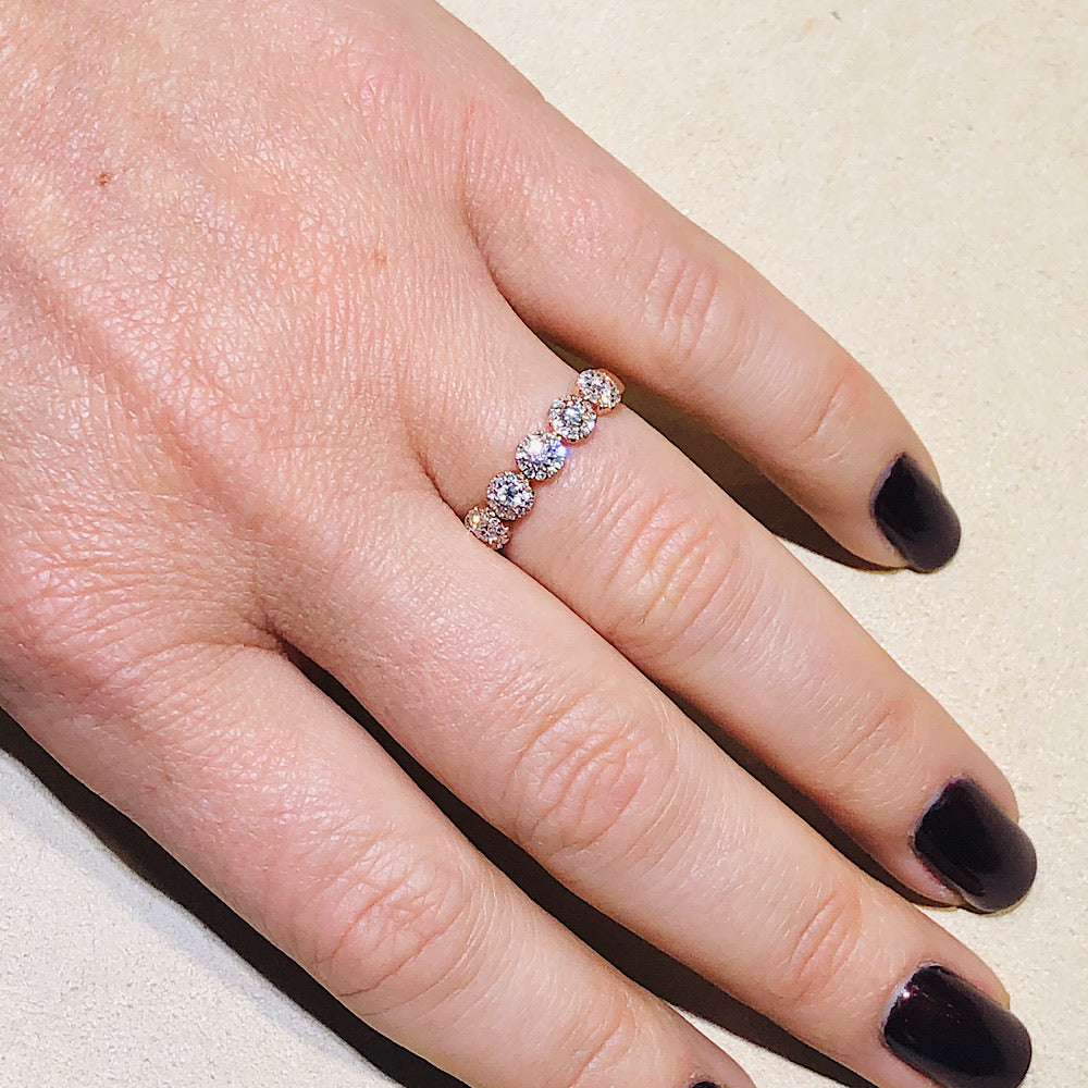Diamond Rose Gold Band