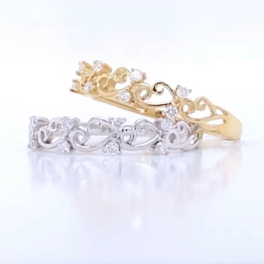 Ornate diamond band