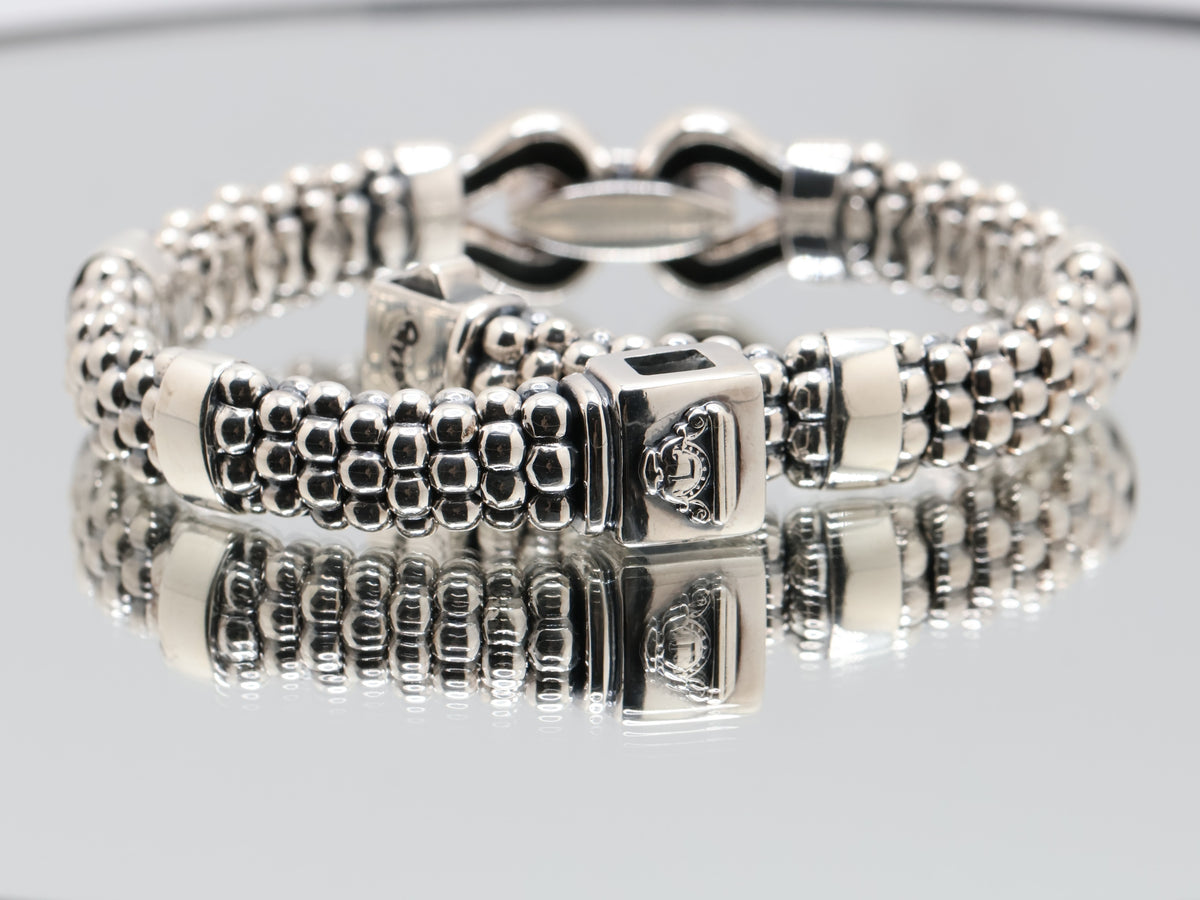 Authentic Lagos Silver Diamond Bracelet
