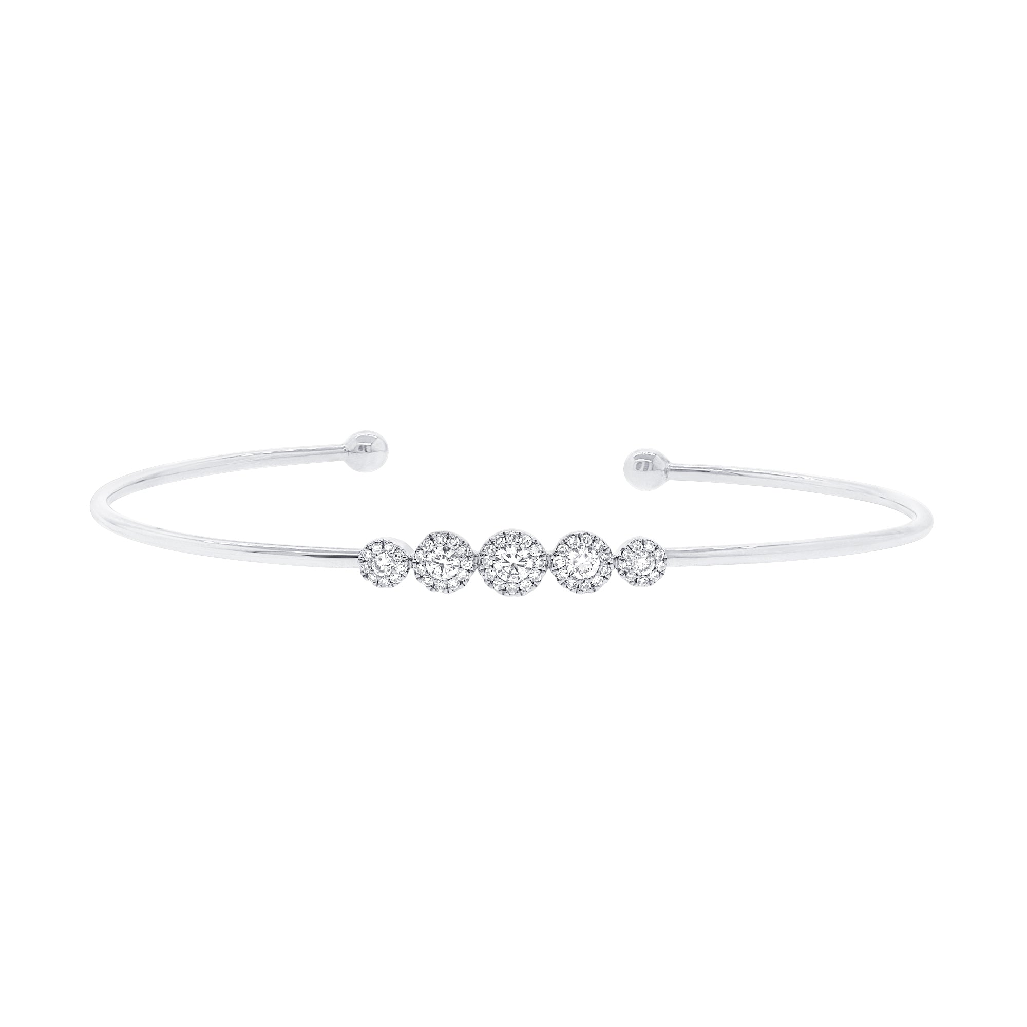 Diamond & White Gold Bangle Bracelet