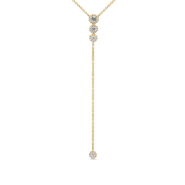 .29 Ctw Diamond & 14 Kt Yellow Gold Long Necklace