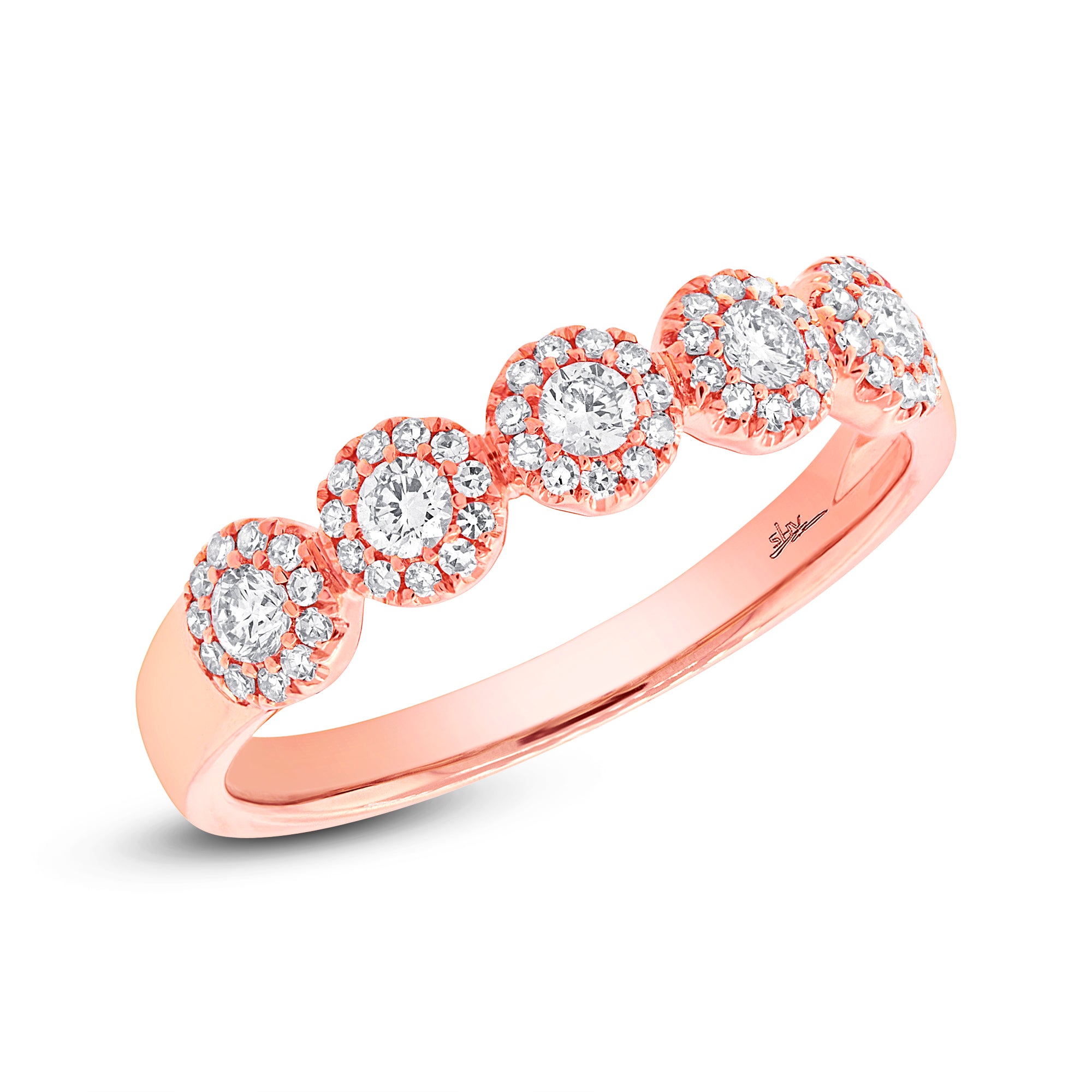 Diamond Rose Gold Band