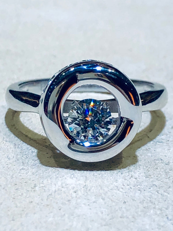 “Dancing Dangling Diamond” Ring