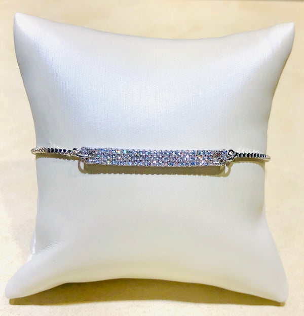 Bolo ID bracelet with Swarovski crystals