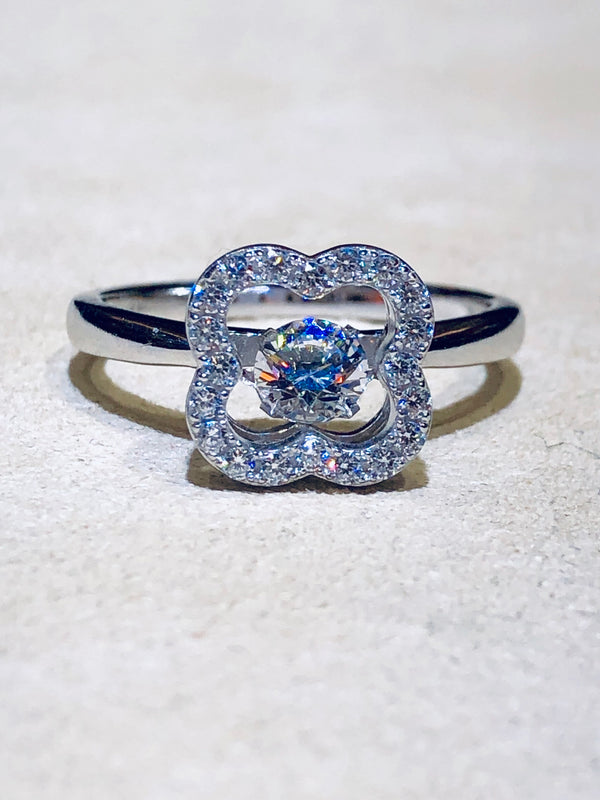 “Dancing Dangling Diamond Ring