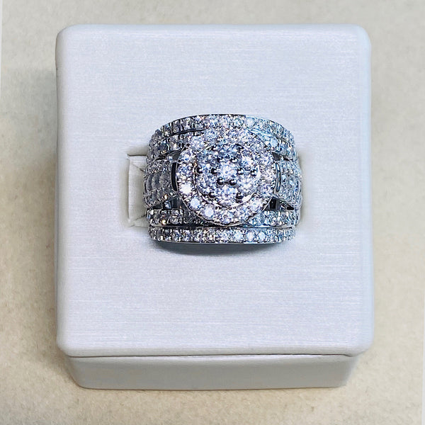 10Kt White Gold Diamond Engagement Ring 3.00CTW