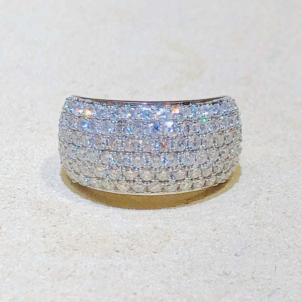 GORGEOUS TWO TONE DIAMOND BANDS 2.00 CTW 10 Kt WHITE GOLD