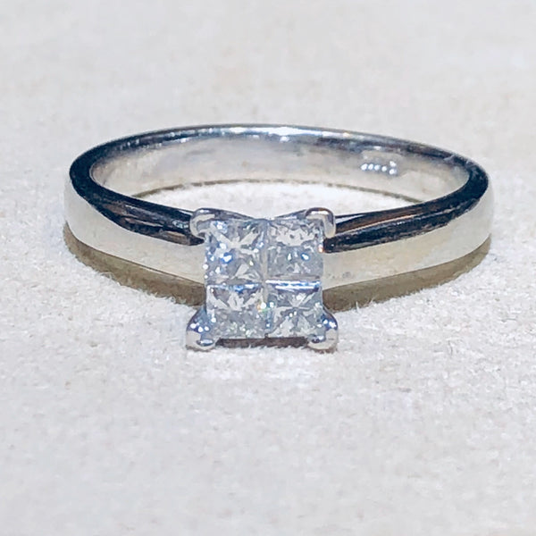 1/2 Ctw Princess Cut Engagement Ring